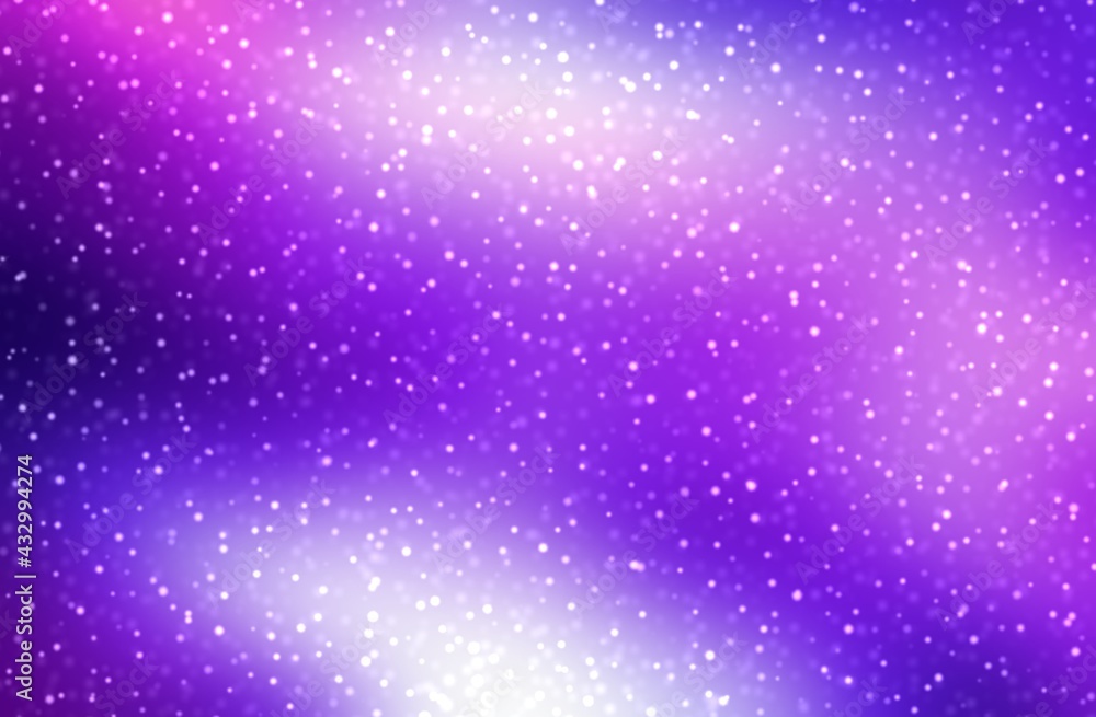 Blue purple blurred formless background decorated snow. Abstract texture for winter holidays.