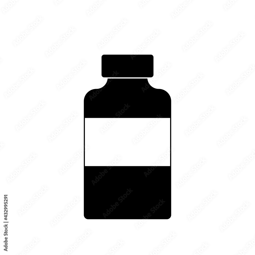 medicine bottle icon.on white illustration