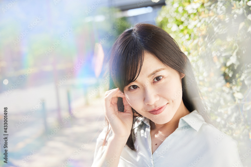 beautiful asian business woman in the park beautiful asian business woman in the park