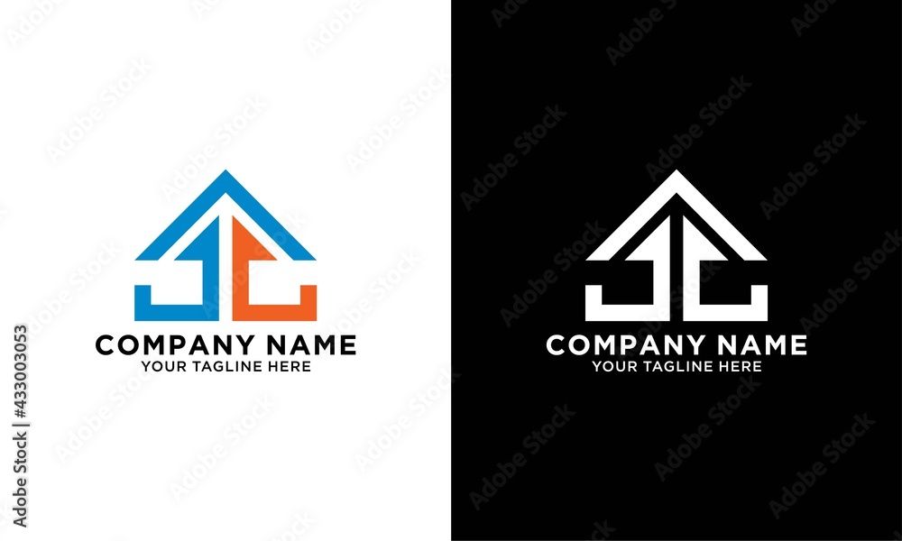 jj letter house logo vector icon illustration on a black and white background. jj letter house logo vector icon illustration on a black and white background.