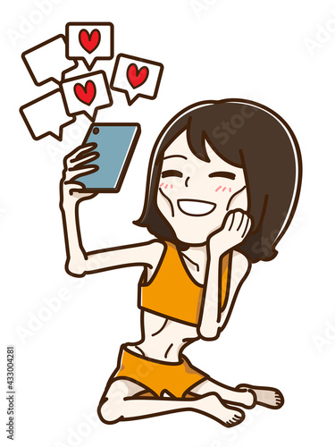 拒食症でやせ細ってしまった女性とSNS依存
