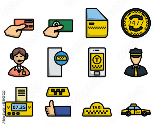 Taxi Icon Set