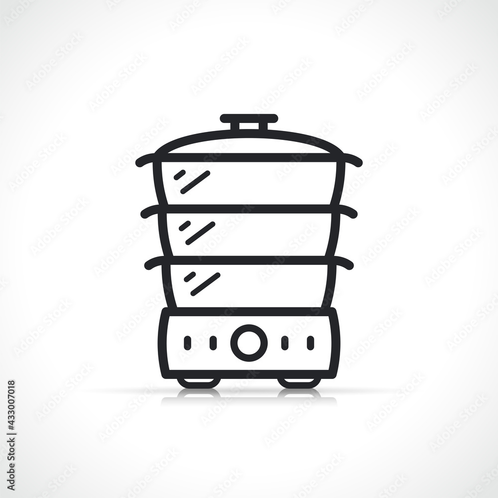 double boiler steamer line icon double boiler steamer line icon