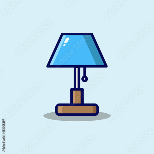 sleep lamp cartoon icon illustration