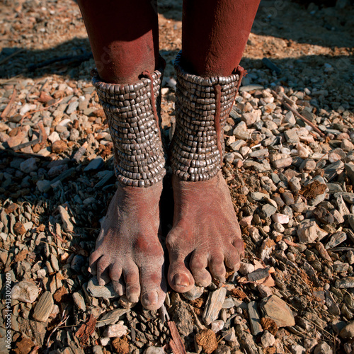 Himba Woman S Ankle Bracelets, Angola photo