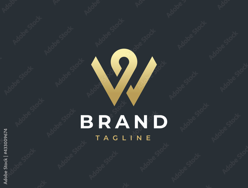 Letter W logo template. Modern elegant logotype. Stock Vector | Adobe Stock