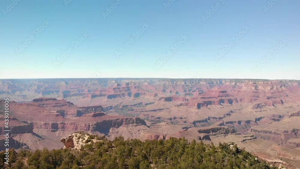 Right pan of the South Rim of the Grand Canyon. Arizona. Aerial videography Right pan of the South Rim of the Grand Canyon. Arizona. Aerial videography