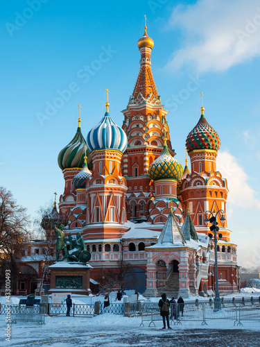 St. Basil's Cathedral on red square in Moscow. Russia