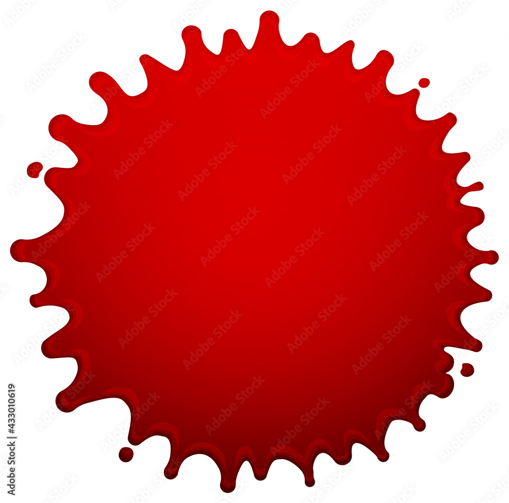 Red blood splash shape vector illustration Red blood splash shape vector illustration