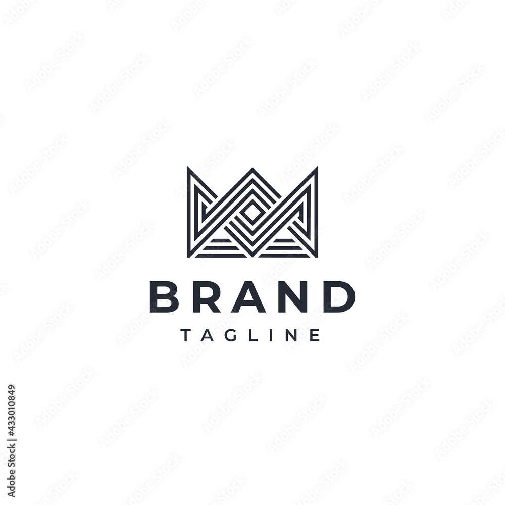 Geometric creative crown logo design. Vector template. Royal crown symbol logotype.
Geometric creative crown logo design. Vector template. Royal crown symbol logotype.