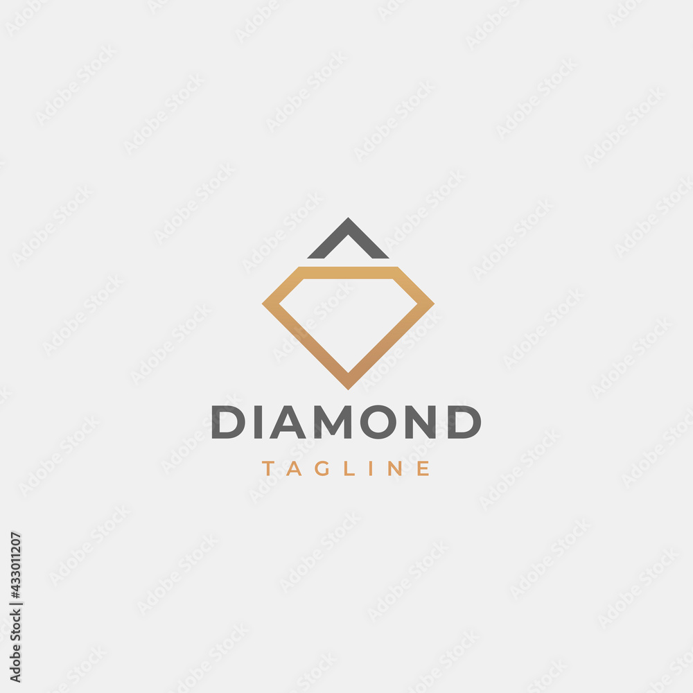 Fototapeta premium Diamond logo concept. Vector logotype template.