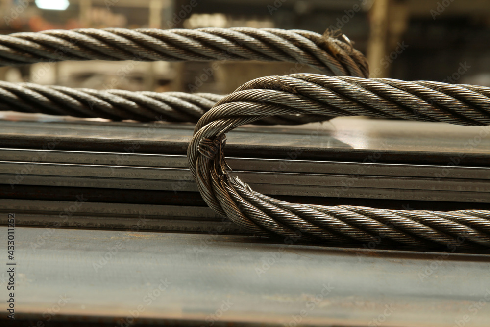 wire rope and steel plates