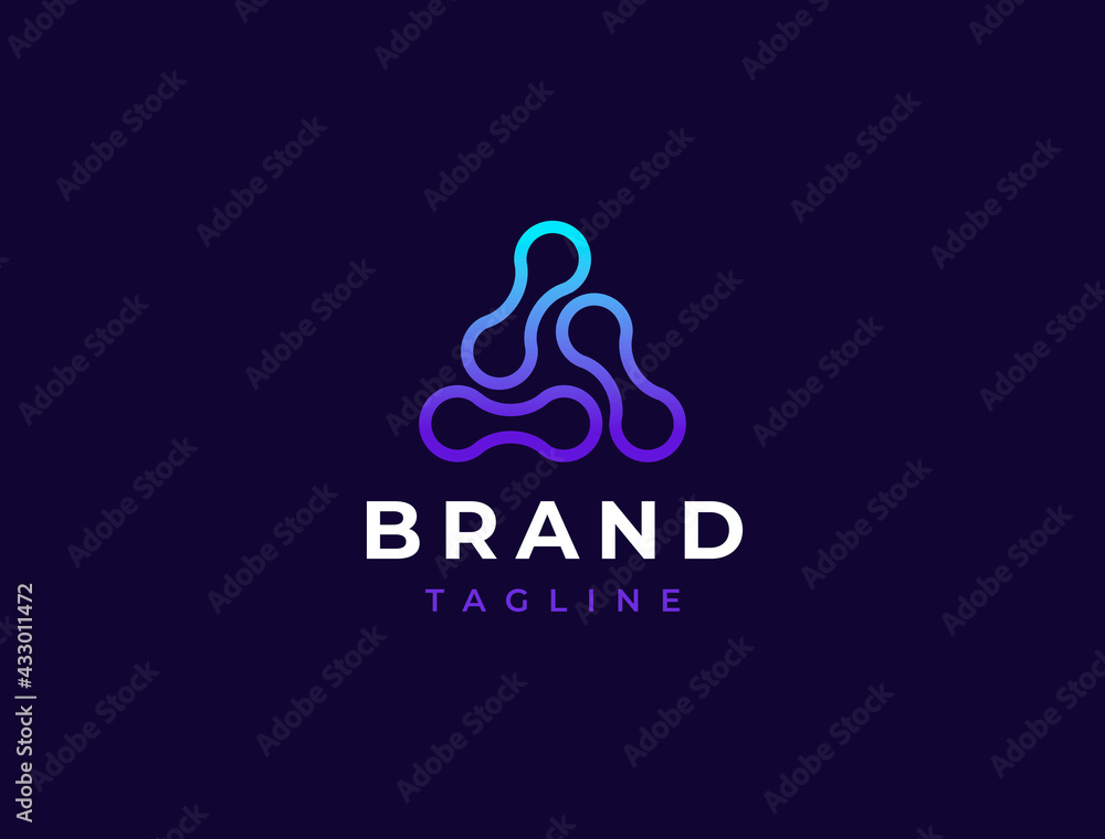 Abstract digital connection technology logo. Simple tech design. Modern bright flow shape icon.
Abstract digital connection technology logo. Simple tech design. Modern bright flow shape icon.