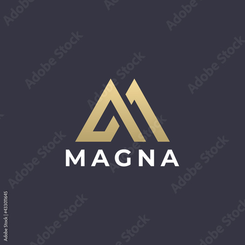 AM. Monogram of Two letters AM. Luxury, simple, minimal and elegant A and M logo design. Vector illustration template.