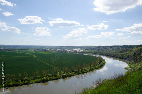Panorama view of Dnister canyon, Ukraine