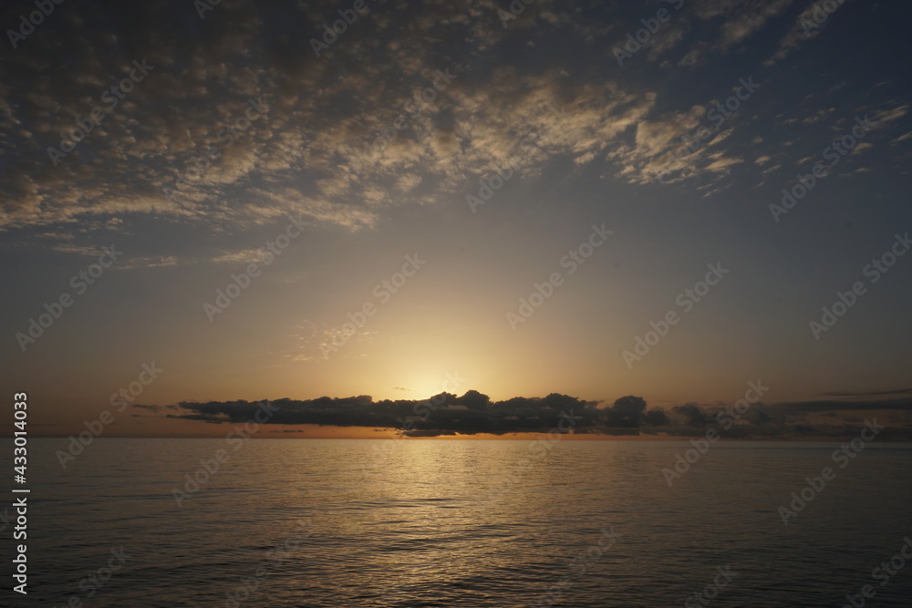 sunset over the sea sunset over the sea