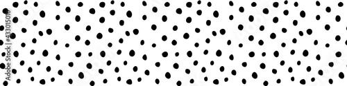 Background polka dot. Seamless pattern. Random dots, circles, animal skin. Design for fabric, wallpaper. Irregular random abstract vector texture. Repeating graphic backdrop