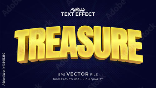 Editable text style effect - Treasyre Gold text style theme