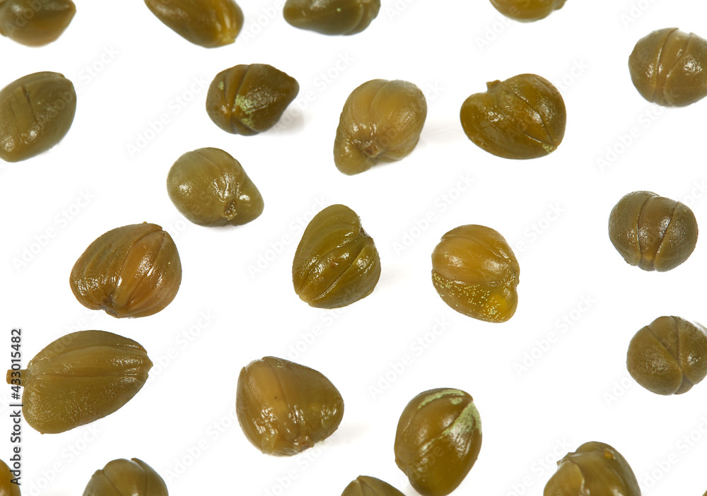 capers isolated on white background capers isolated on white background