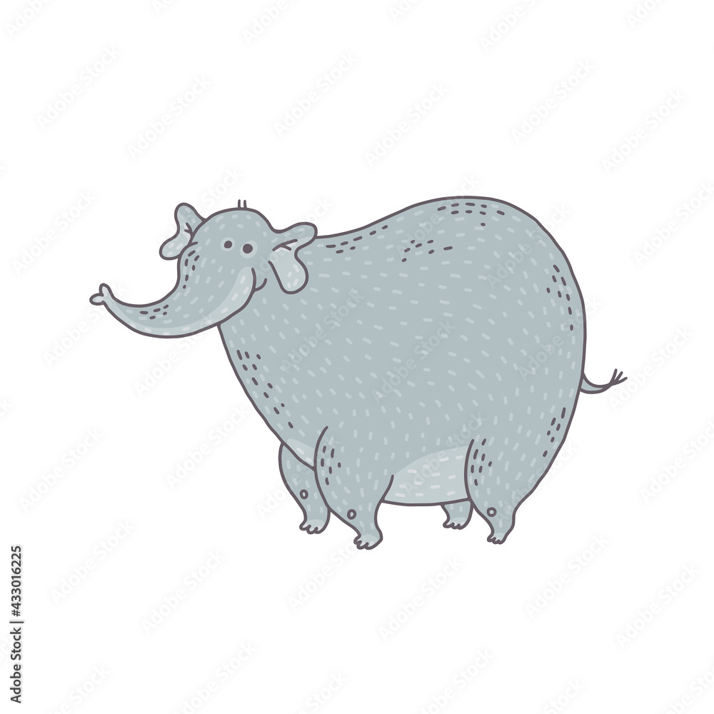 Cute elephant animal. Cartoon colorful character illustration. Cute elephant animal. Cartoon colorful character illustration.