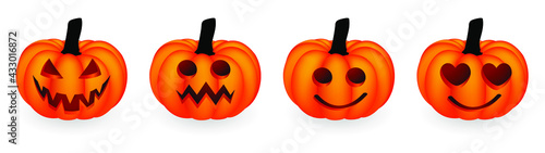 Pumpkin with eyeballs and no smiling face. Pumpkin, happy halloween party on 31 october fest. Ghosts pictogram. Flat vector ghost sign. Cartoon pumpkins, spook pattern. Zombie, monster, spooky symbol.