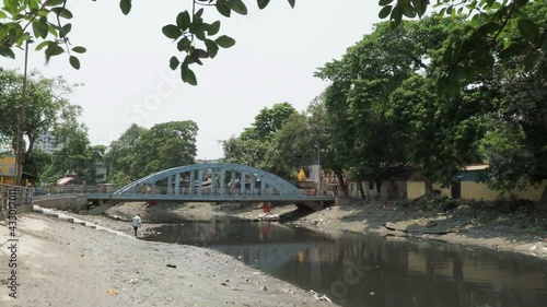 KOLKATA, INDIA - May 02, 2021: Adi Ganga, also known as Gobindapur Creek, Surman's Nullah and Tolly's Nullah, was the main flow of the Hooghly River from the 15th to 17th century