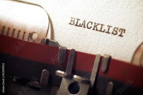 фотографія Blacklist concept view