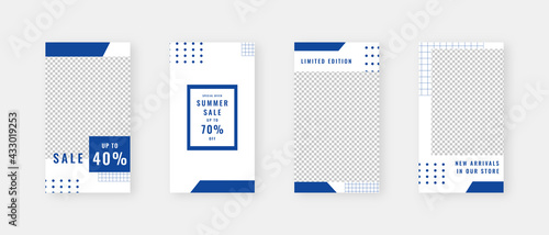 Social media template. Trendy editable social media stories template. Mockup isolated. Template design. Vector illustration.