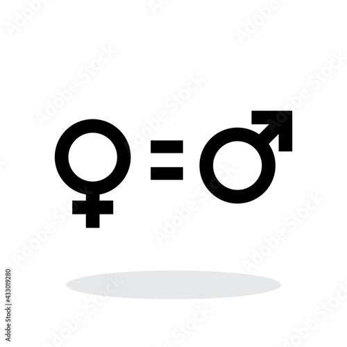 Gender Equality Icon, Sex Vector Symbol, Female and Male Sign