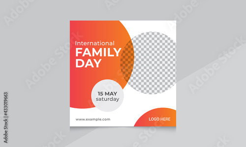 International Family Day Social Media Post design Template