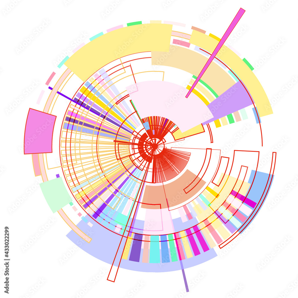 circle of colored geometric shapes circle of colored geometric shapes