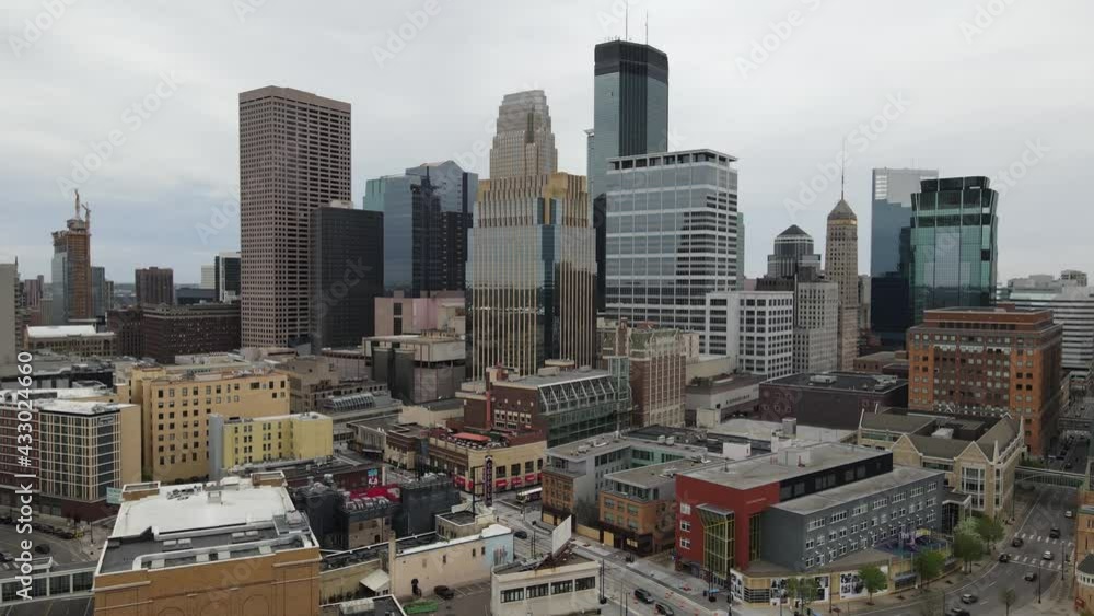 Minneapolis Minnesota Skyline Drone video in 4K. Minneapolis Minnesota Skyline Drone video in 4K.