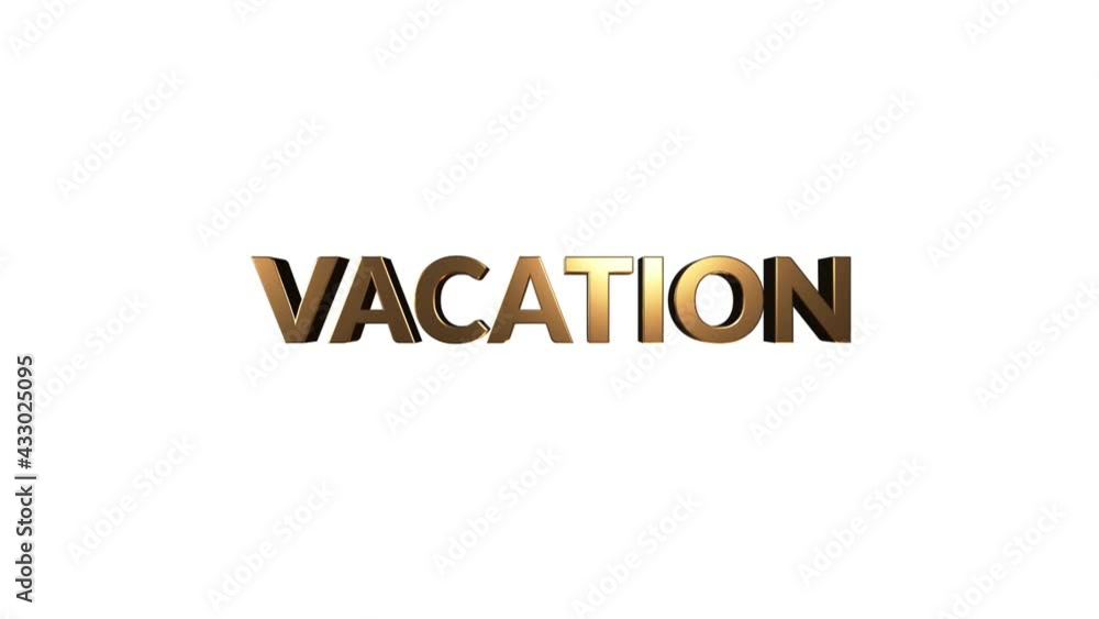 Vacation title animation. Advertising text intro outro Vacation title animation. Advertising text intro outro