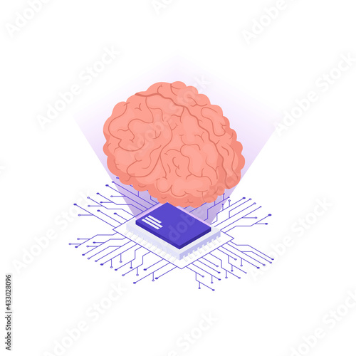 Brain Chip Illustration