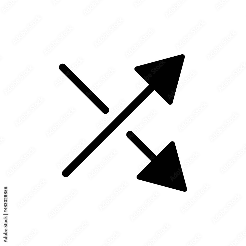Random order mark black icon. Trendy flat isolated symbol, sign can be used for: illustration, outline, logo, mobile, app, emblem, design, web, dev, site, ui, ux. Development element. Vector EPS 10