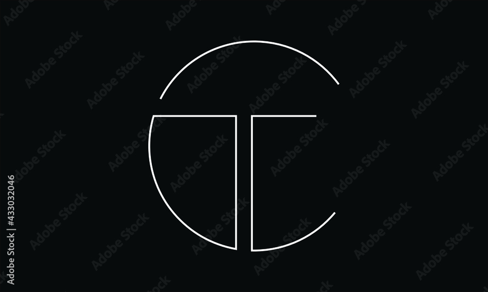 CT/TC logo, CT/TC letter logo design with white and black color, CT/TC Business abstract vector logo monogram template. CT/TC logo, CT/TC letter logo design with white and black color, CT/TC Business abstract vector logo monogram template.