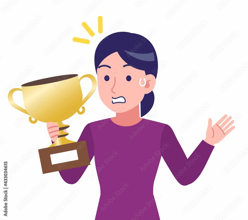 紫のシャツを着た女性