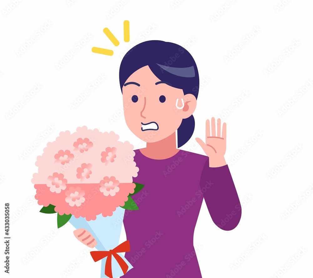 紫のシャツを着た女性 紫のシャツを着た女性