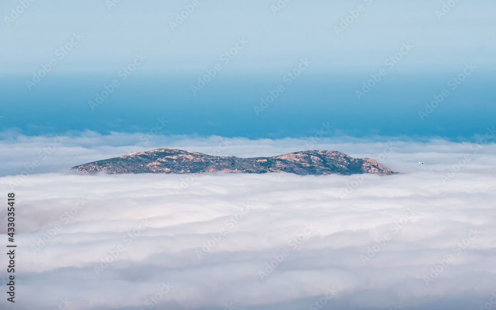 La Revellata under veil of cloud in Corsica