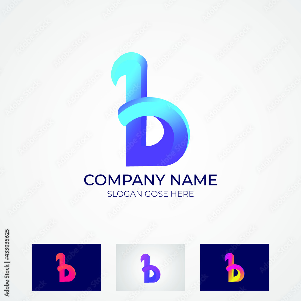 Modern abstract b Logo । B letter mark Modern abstract b Logo । B letter mark