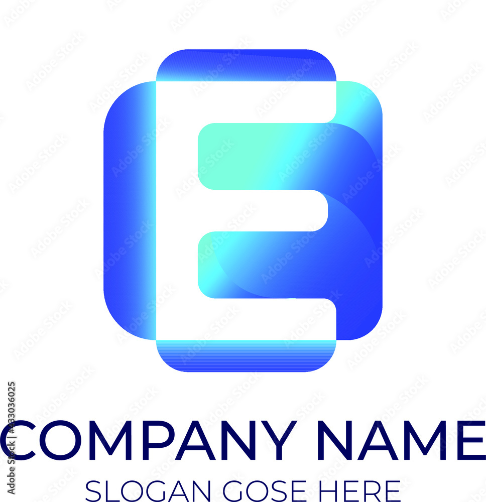 Modern abstract eLogo । E letter mark Modern abstract eLogo । E letter mark