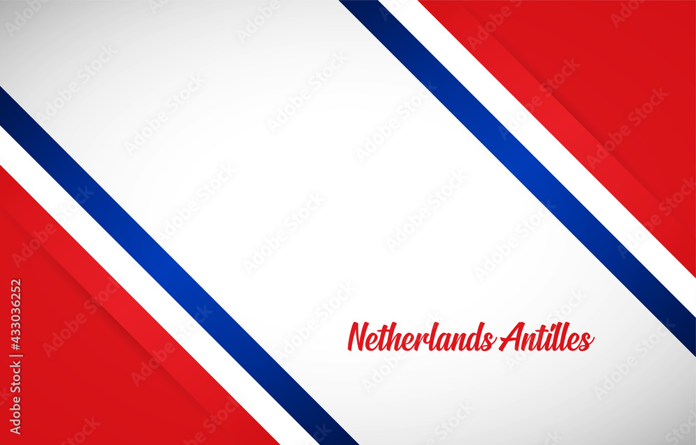 Happy national day of Netherlands Antilles with Creative Netherlands Antilles national country flag greeting background Happy national day of Netherlands Antilles with Creative Netherlands Antilles national country flag greeting background