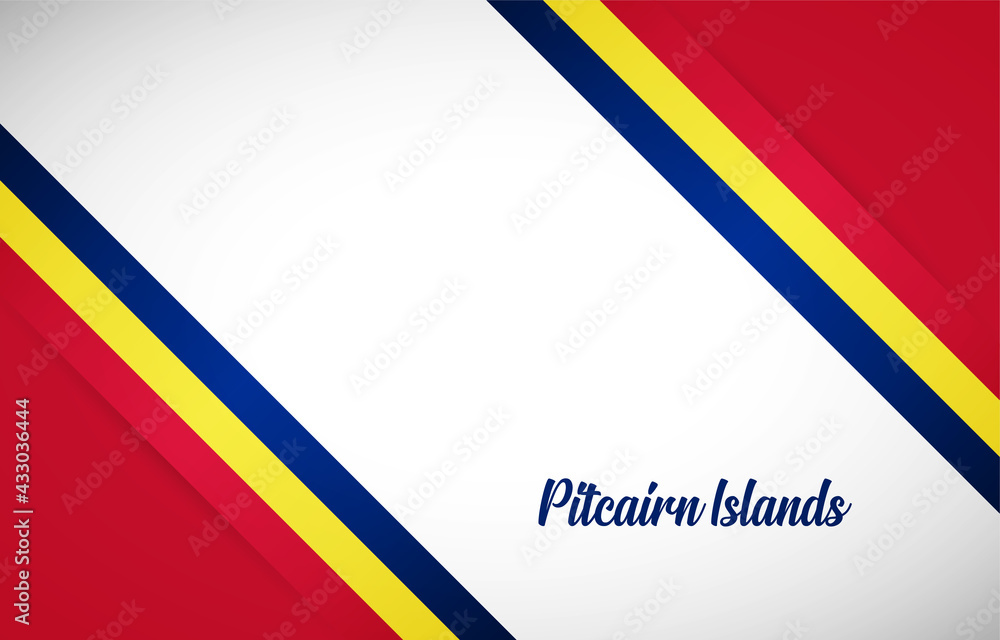 Happy national day of Pitcairn Islands with Creative Pitcairn Islands national country flag greeting background Happy national day of Pitcairn Islands with Creative Pitcairn Islands national country flag greeting background