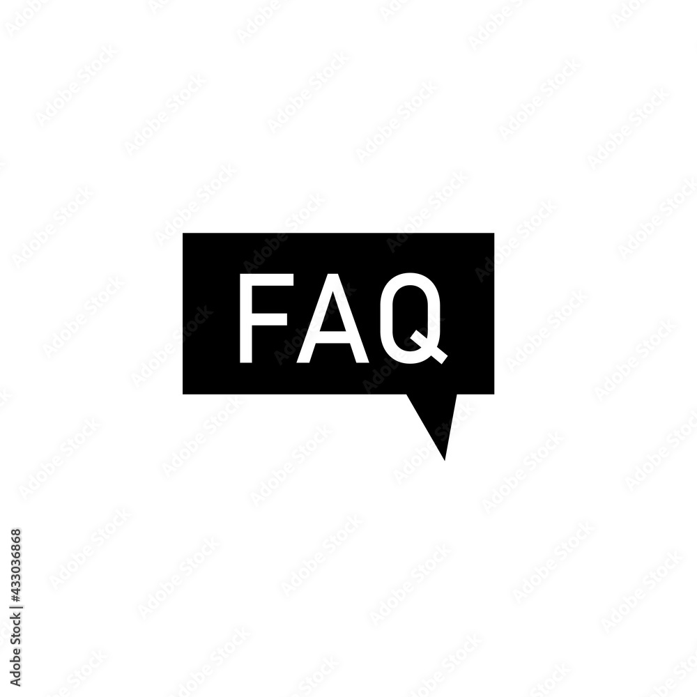 Faq icon illustration on white background Faq icon illustration on white background
