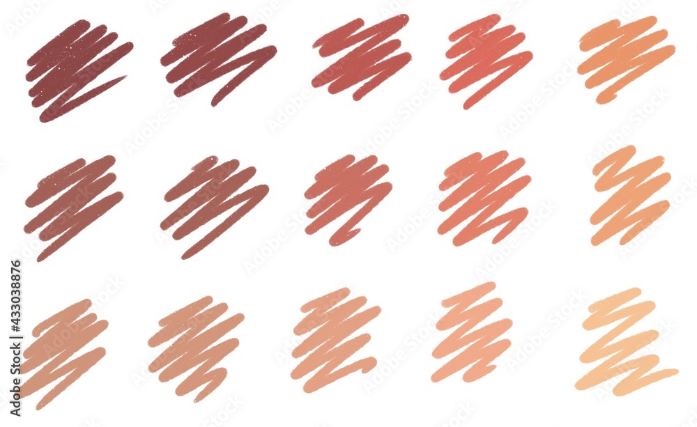Felt tip pen strokes in skin colours illustration Felt tip pen strokes in skin colours illustration