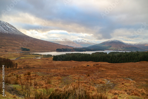 lake and mountains