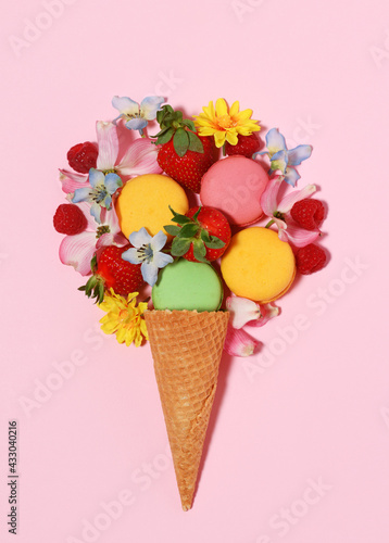 Delicious ice cream cone arrangement