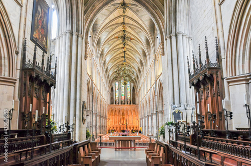 Southwark Cathedral interior in London, UK