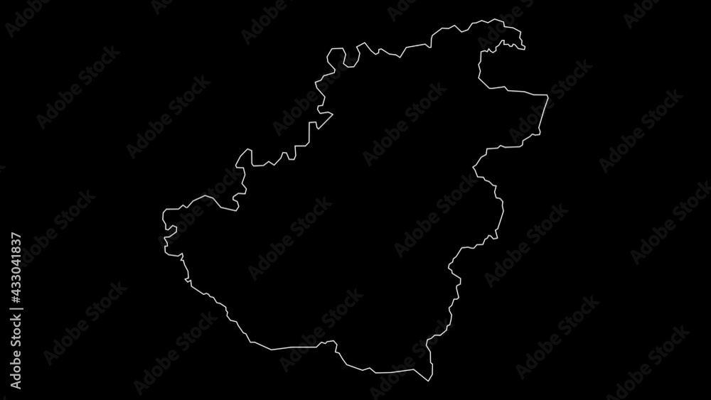 Quthing Lesotho subdivision map outline animation Quthing Lesotho subdivision map outline animation