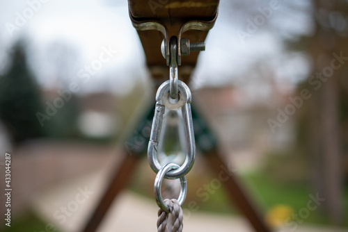 garden swing silver hanger, clip hook with rope